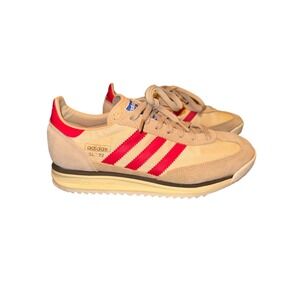 adidas SL 72 Sneakers Beige with Red Stripes